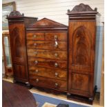 A William IV mahogany Beaconsfield wardrobe W.216cm