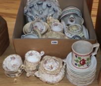 Mixed Victorian ceramics including teaset
