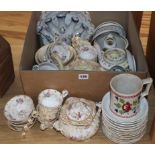 Mixed Victorian ceramics including teaset