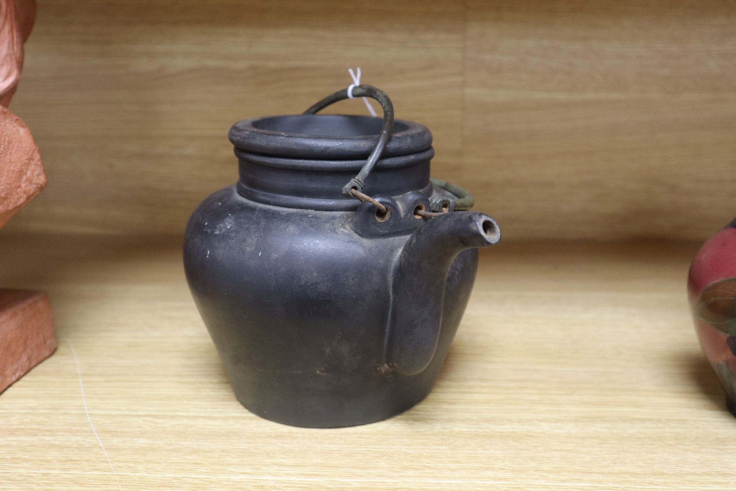 A Chinese pottery teapot height 15cm - Image 4 of 9