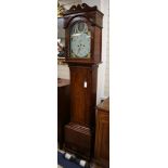 An early 19th century mahogany eight-day longcase clock with painted dial H.215cm