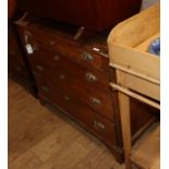A George III oak four drawer chest W.100cm