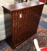 A Japanese apothecary cabinet of drawers W.100cm