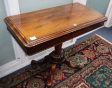 A William IV rosewood card table W.92cm