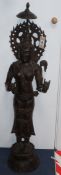 A tall Indonesian bronze deity (Sita) East Java, height 106cm
