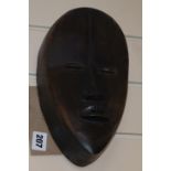 An African carved wood mask