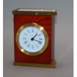 A Tiffany mantel timepiece height 13cm