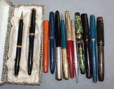 A group of pens