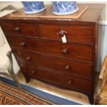A late Victorian mahogany chest of drawers W.106cm
