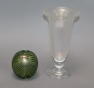 A John Ditchfield Glasform iridescent glass vase, 2403 and a David Wallace for Liberty glass vase