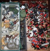 A collection of mostly Britains lead soldiers etc
