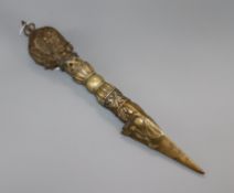 A Tibetan bronze phurba length 46cm