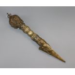 A Tibetan bronze phurba length 46cm