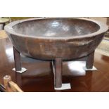 A large Korean wood bowl diameter 77cm