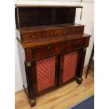 A Regency rosewood chiffonier W.94cm