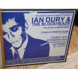 An Ian Drury and The Blockheads poster 76 x 101cm