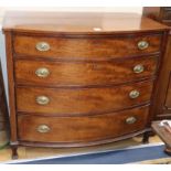 A Regency mahogany bowfront chest W.112cm