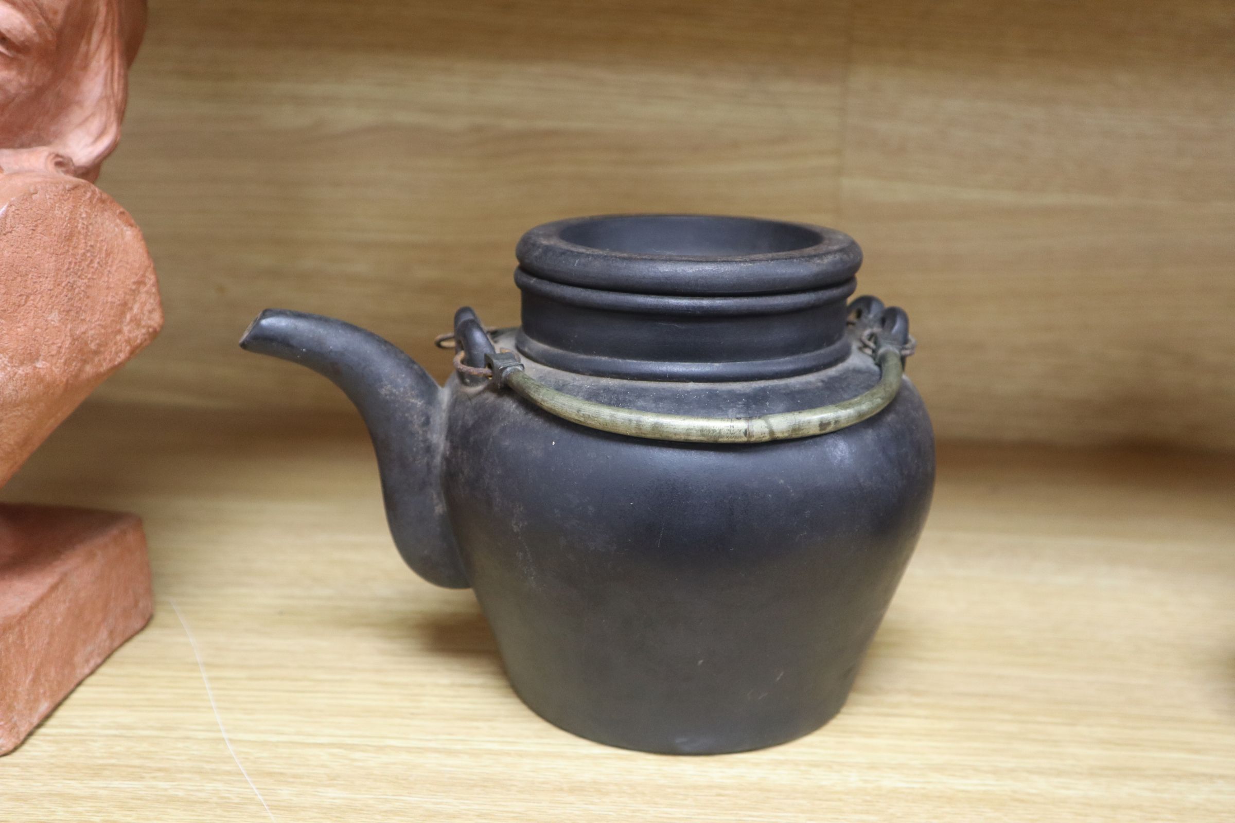A Chinese pottery teapot height 15cm - Image 5 of 9
