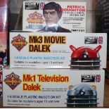 Doctor Who - Comet miniatures, three 1:8 scale model kits; Mk3 Movie Dalek CM010, Mk1 Television