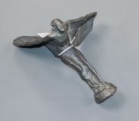 A Spirit of Ecstasy, unfinished model by Sykes, signed, height 17cm