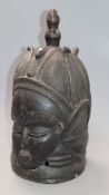 An African carved wood tribal mask