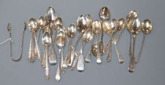 A set of ten Edwardian silver coffee spoon, Sheffield, 1906, a set of six coffee spoons, London,