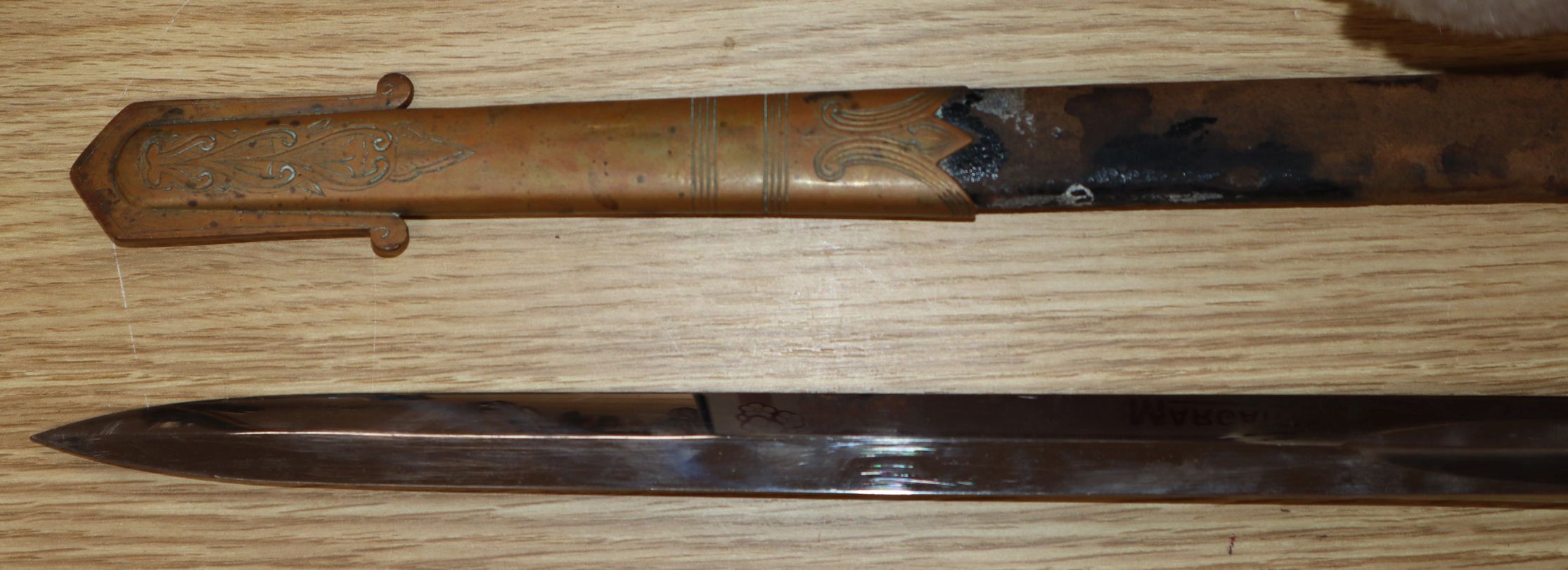 An early 20th century naval officer's dress sword length 95cm - Image 2 of 6