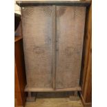 A Javanese solid teak cupboard W.95cm