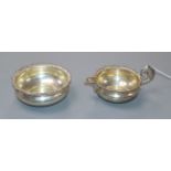 An Edwardian silver cream jug and sugar bowl by Josiah Williams & Co, London, 1901, 5 oz.