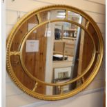 A giltframe marginal plate wall mirror