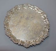 An Edwardian silver waiter, Barker Brothers, Chester, 1906, 18.7cm, 6.5 oz.