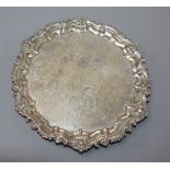 An Edwardian silver waiter, Barker Brothers, Chester, 1906, 18.7cm, 6.5 oz.