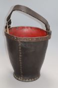 A leather fire bucket