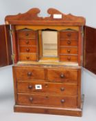 A 19th century miniature mahogany bookcase height 53cm
