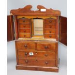 A 19th century miniature mahogany bookcase height 53cm