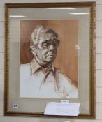 Stephen Ward (1912-1963) watercolour, Portrait of an unknown gentleman, signed, 48 x 37cm Note: