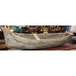 An Indonesian dug-out wood model of a boat length 115cm