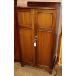 A late Victorian mahogany two door cupboard W.65cm