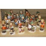A collection of mixed Goebel figures tallest 15cm