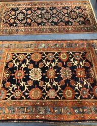 Two Caucasian blue ground rugs Larger 204 x 102cm
