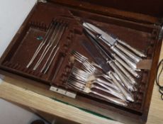 An Albany pattern part canteen of plated cutlery, boxed