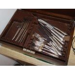An Albany pattern part canteen of plated cutlery, boxed