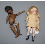 Two Victorian bisque dolls