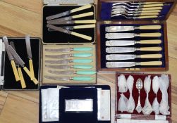 A cased silver Jubilee ingot, commemorative Wedgwood, silver spoons etc.