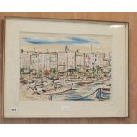 John Paddy Carstairs (1916-1970), ink and watercolour, St. Tropez, signed, 34 x 49cm