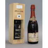 A bottle of Martinez vintage port, 1963 and a bottle of Edouade Aube 1911 champagne