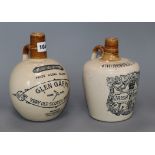 Two advertising stoneware whisky bottles, Glen Garry Cruiskeen Lawn (Mitchell's Irish) tallest 21cm