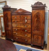 A William IV mahogany Beaconsfield wardrobe W.216cm