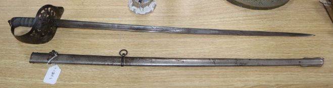 A Victorian officer's dress sword and associated scabbard, J. G. Plumb