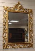 A Victorian style gilt overmantel mirror H.114cm